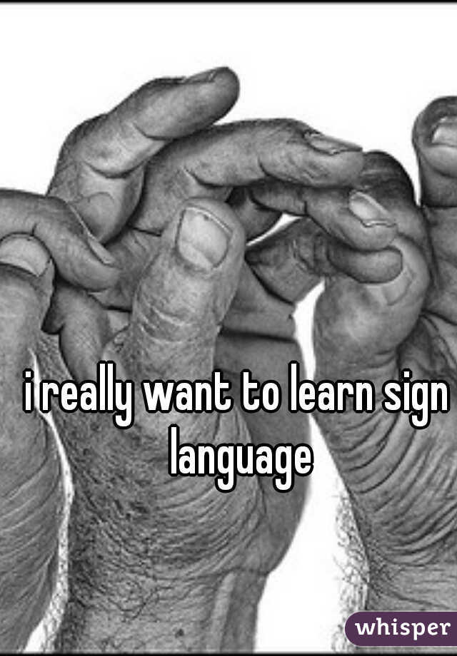 i really want to learn sign language