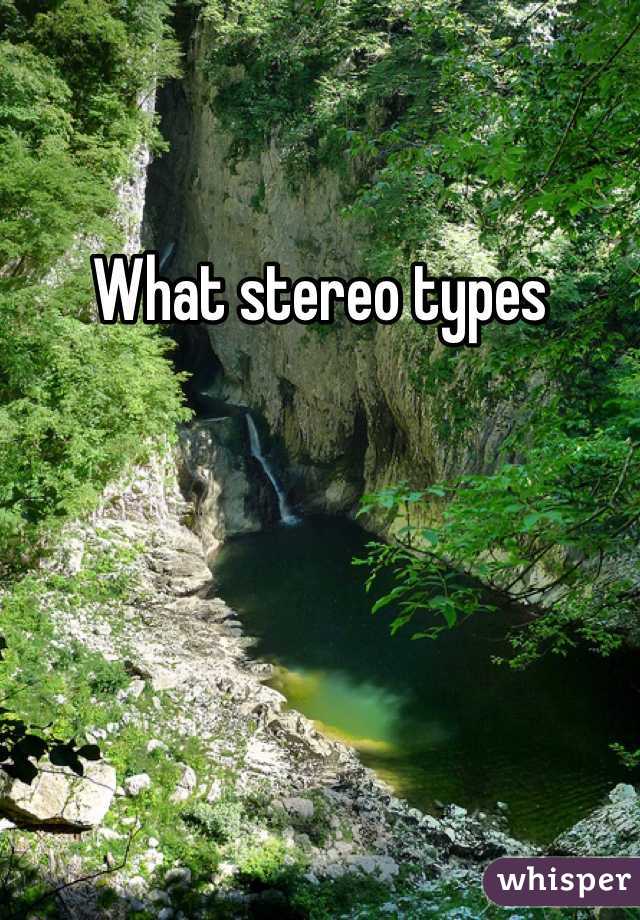 What stereo types