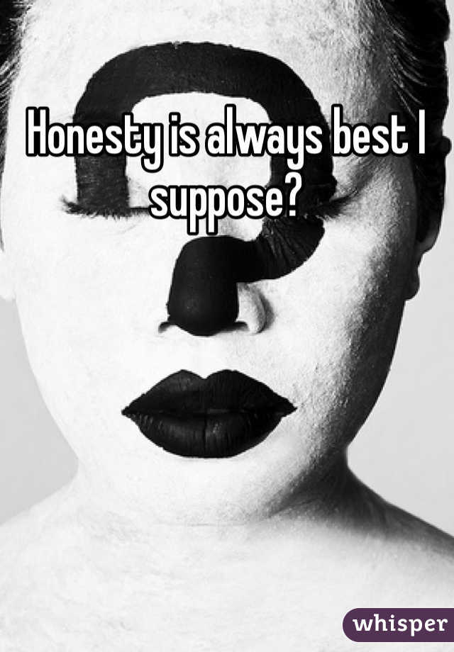 Honesty is always best I suppose?