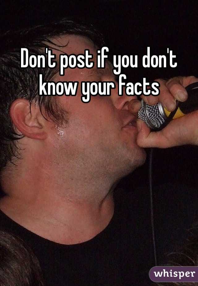 Don't post if you don't know your facts