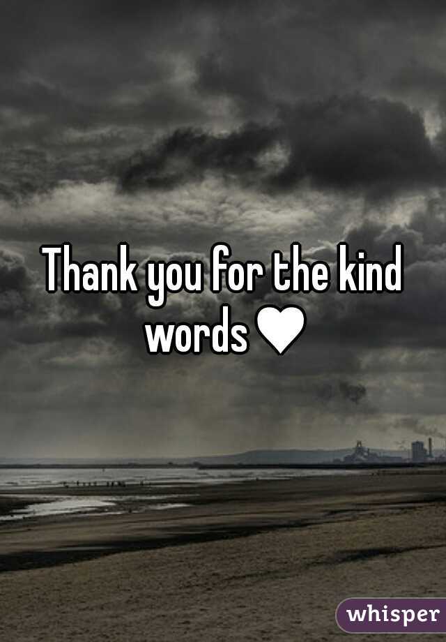 Thank you for the kind words♥