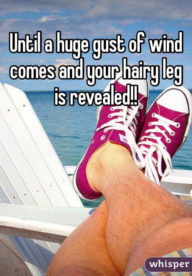 Until a huge gust of wind comes and your hairy leg is revealed!!