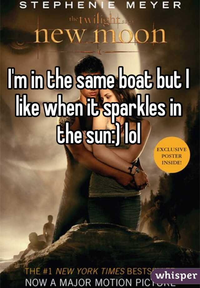 I'm in the same boat but I like when it sparkles in the sun:) lol