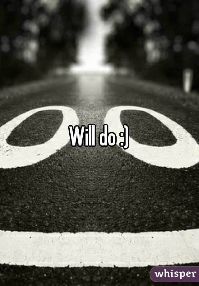Will do :)