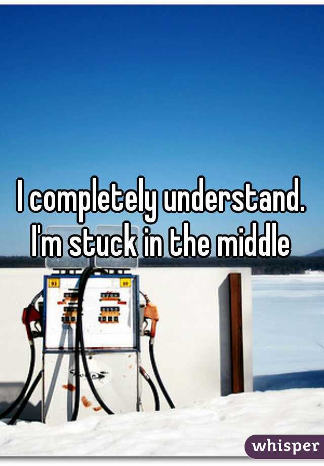 I completely understand. I'm stuck in the middle 