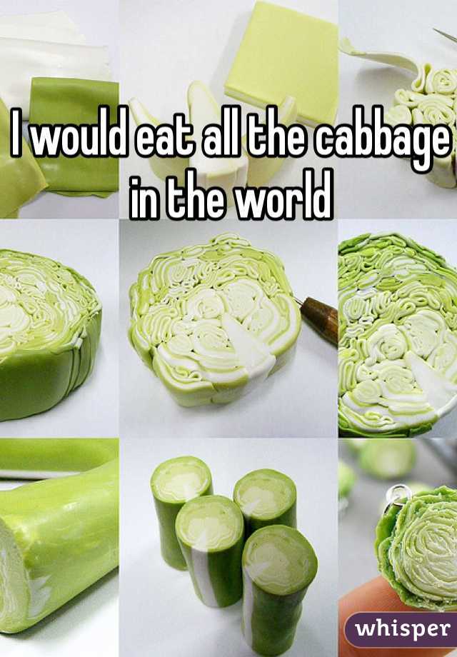 I would eat all the cabbage in the world 