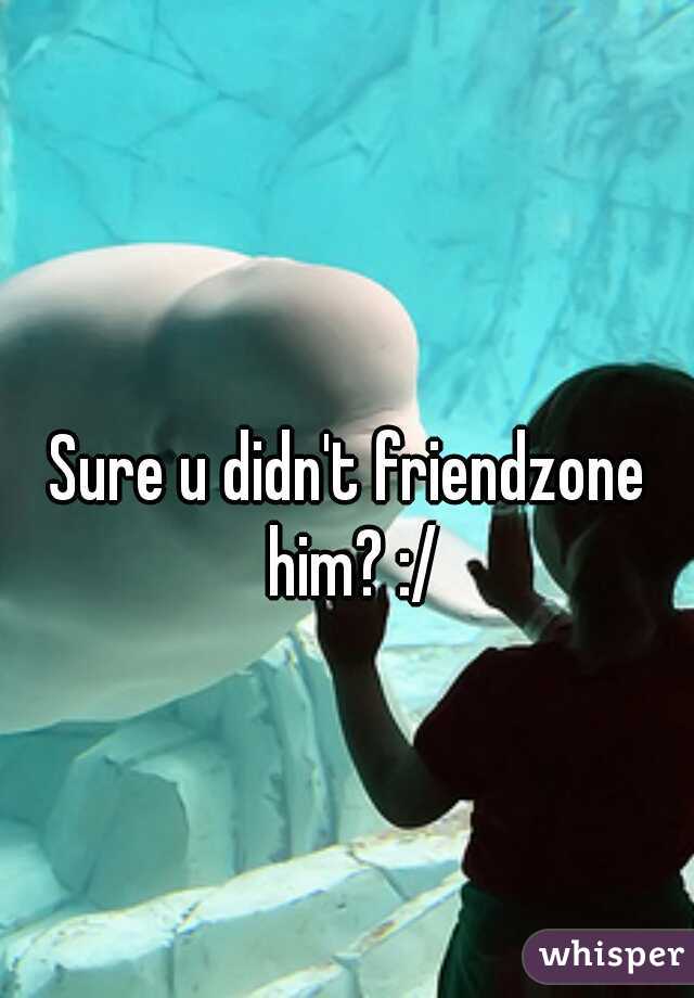 Sure u didn't friendzone him? :/