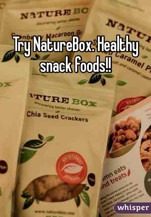 Try NatureBox. Healthy snack foods!!
