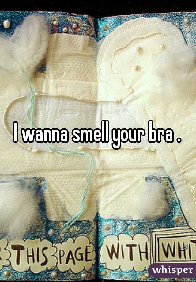 I wanna smell your bra .