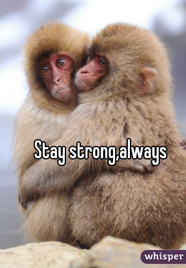 Stay strong,always 