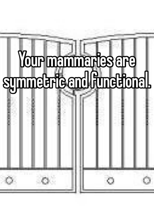 Your Mammaries Are Symmetric And Functional