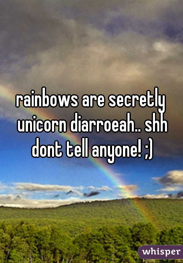 rainbows are secretly unicorn diarroeah.. shh dont tell anyone! ;)