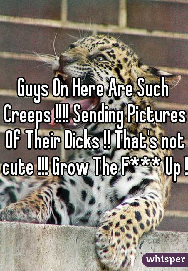 Guys On Here Are Such Creeps !!!! Sending Pictures Of Their Dicks !! That's not cute !!! Grow The F*** Up !