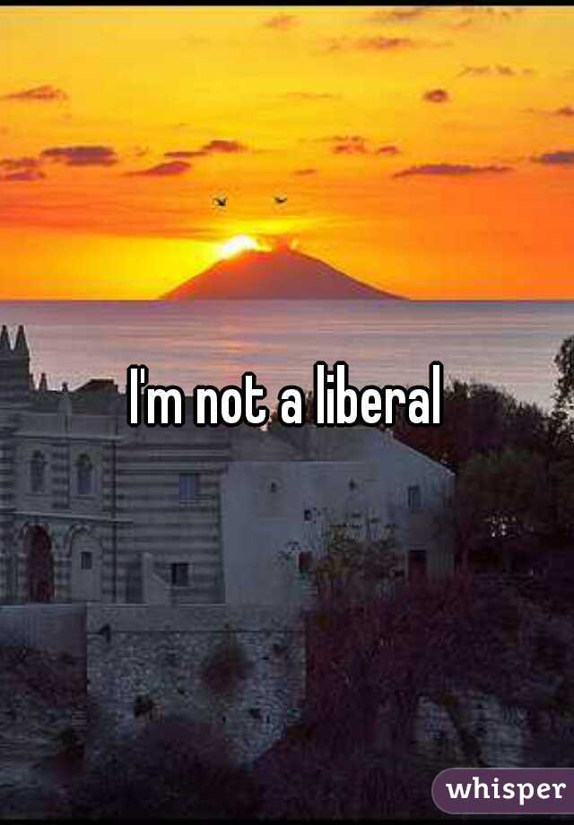 I'm not a liberal