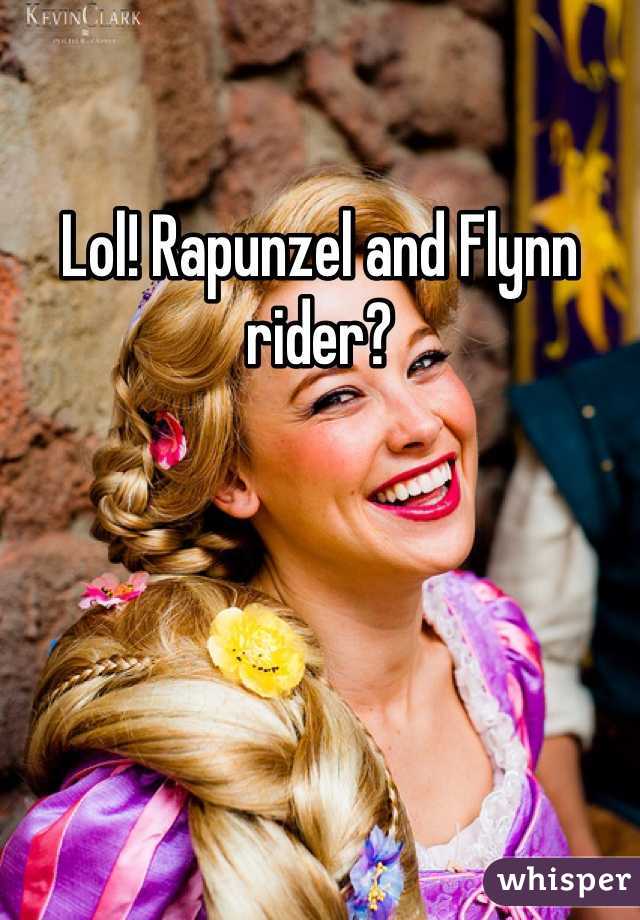 Lol! Rapunzel and Flynn rider? 