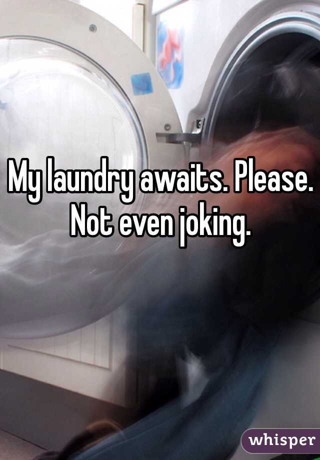 My laundry awaits. Please. Not even joking. 
