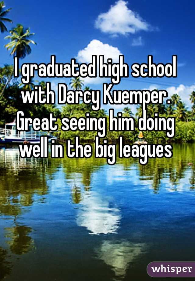 I graduated high school with Darcy Kuemper. Great seeing him doing well in the big leagues 