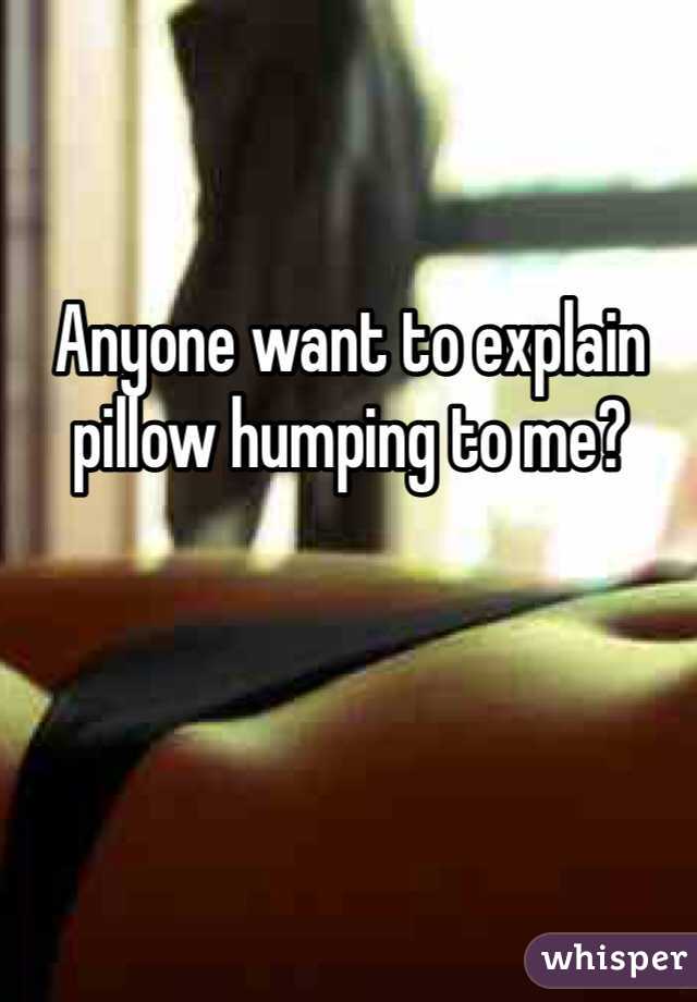 Anyone want to explain pillow humping to me?
