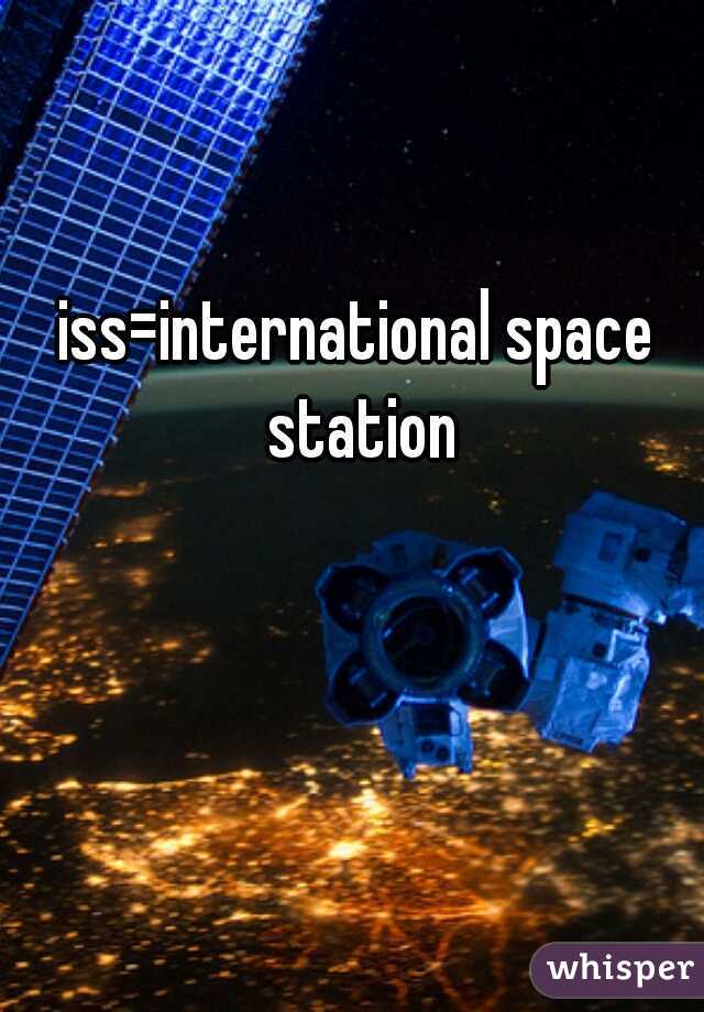 iss=international space station