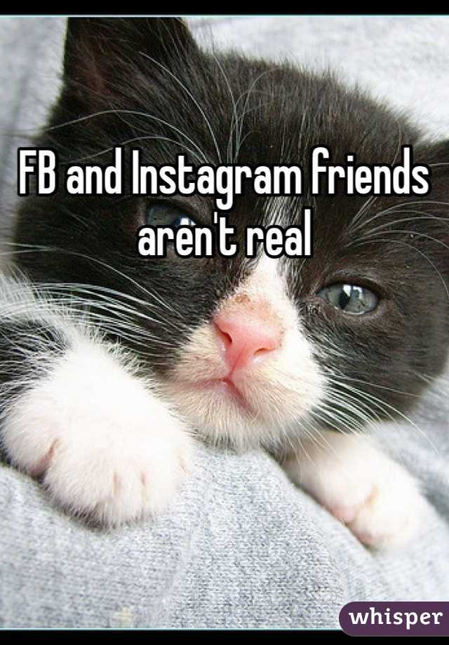 FB and Instagram friends aren't real