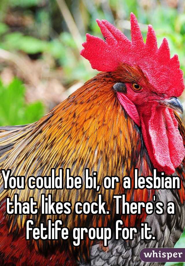 You could be bi, or a lesbian that likes cock. There's a fetlife group for it. 