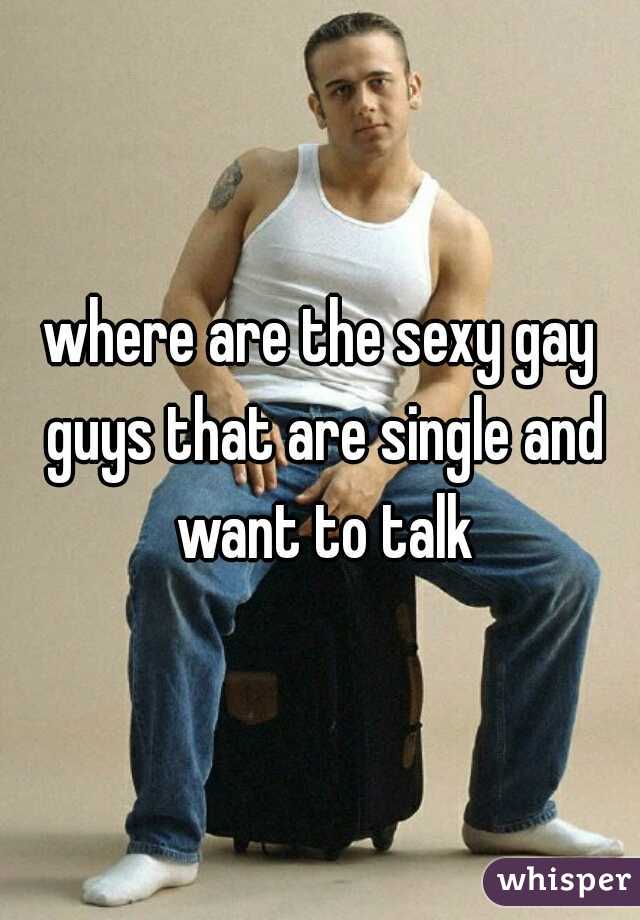 where are the sexy gay guys that are single and want to talk