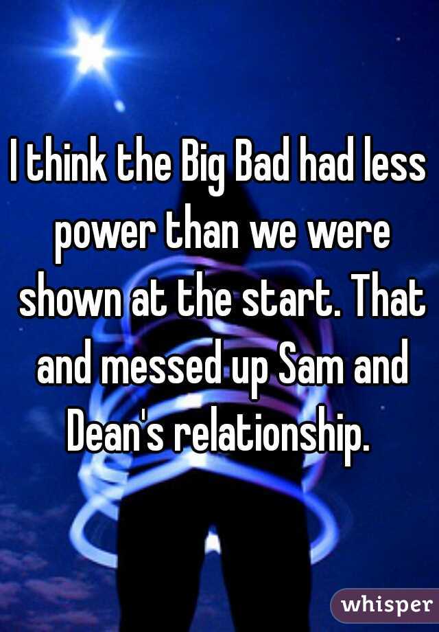 I think the Big Bad had less power than we were shown at the start. That and messed up Sam and Dean's relationship. 