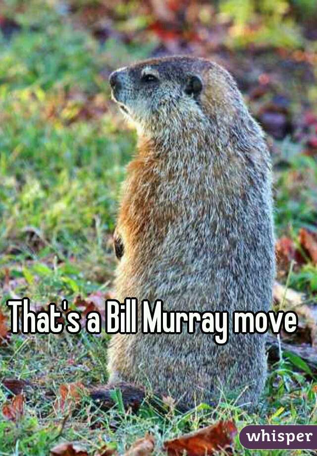 That's a Bill Murray move