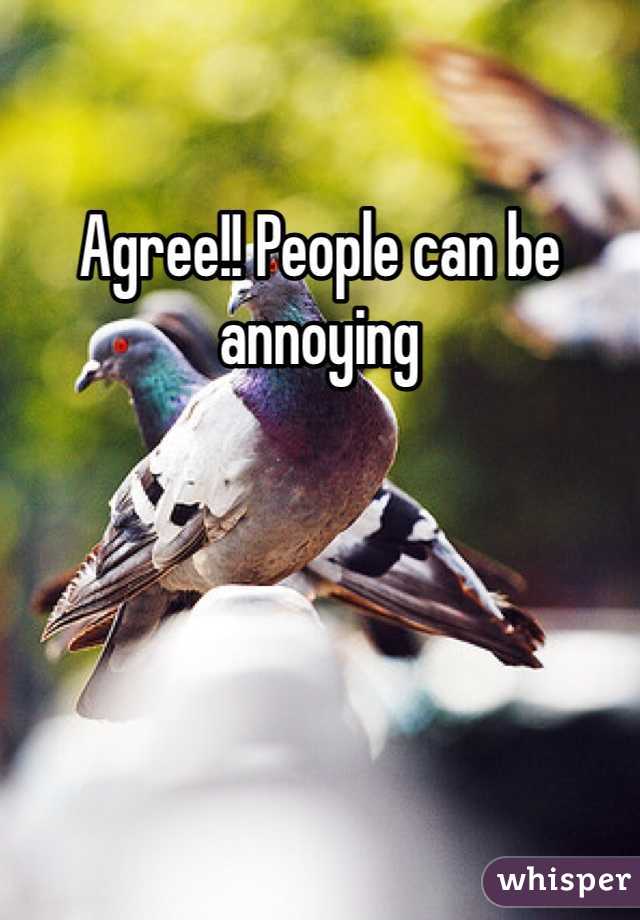 Agree!! People can be annoying 
