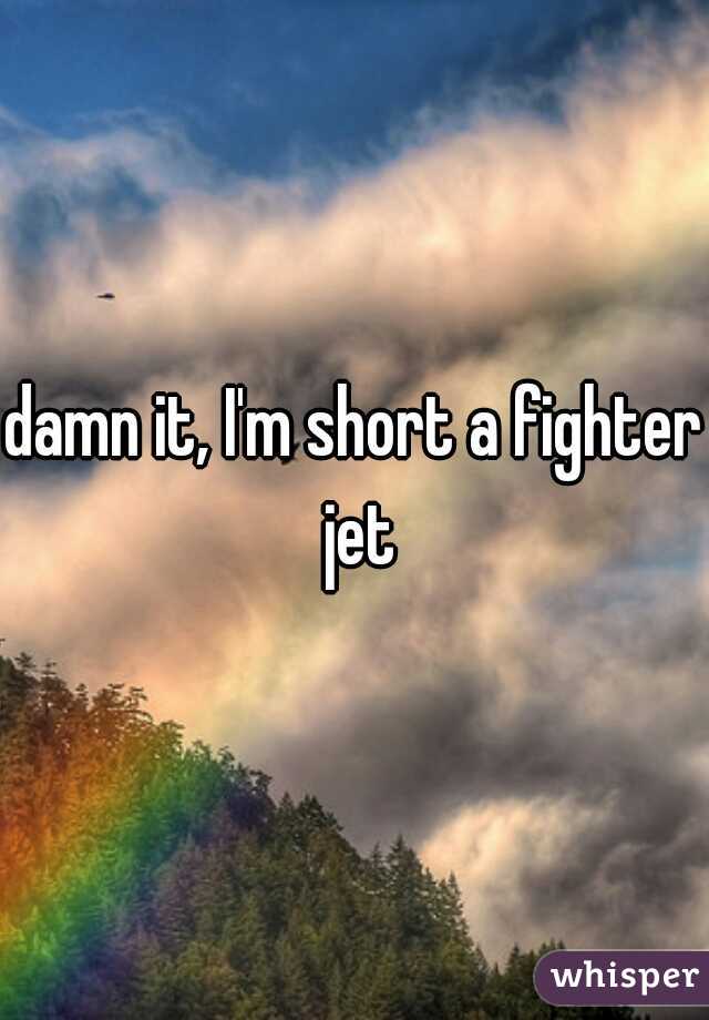 damn it, I'm short a fighter jet