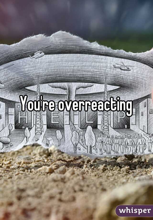 You're overreacting