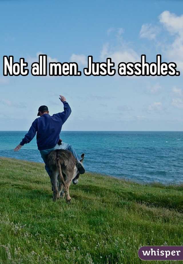 Not all men. Just assholes.