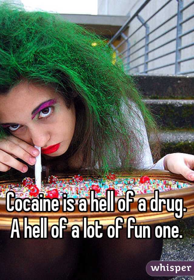 Cocaine is a hell of a drug. 
A hell of a lot of fun one. 