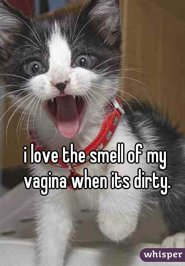 i love the smell of my vagina when its dirty.