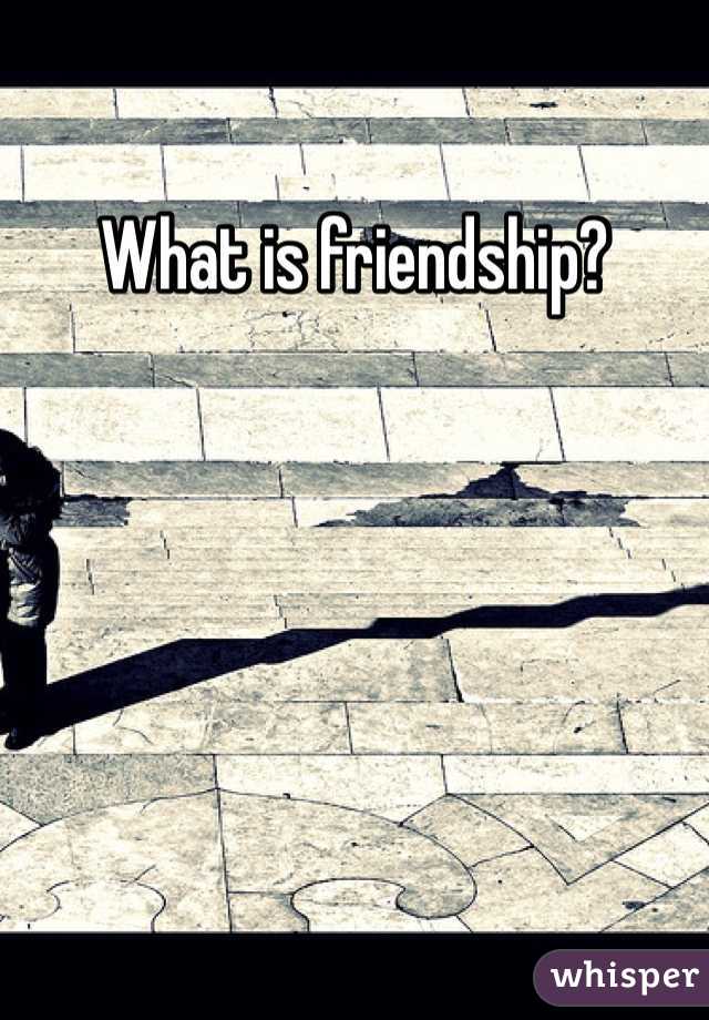 What is friendship?