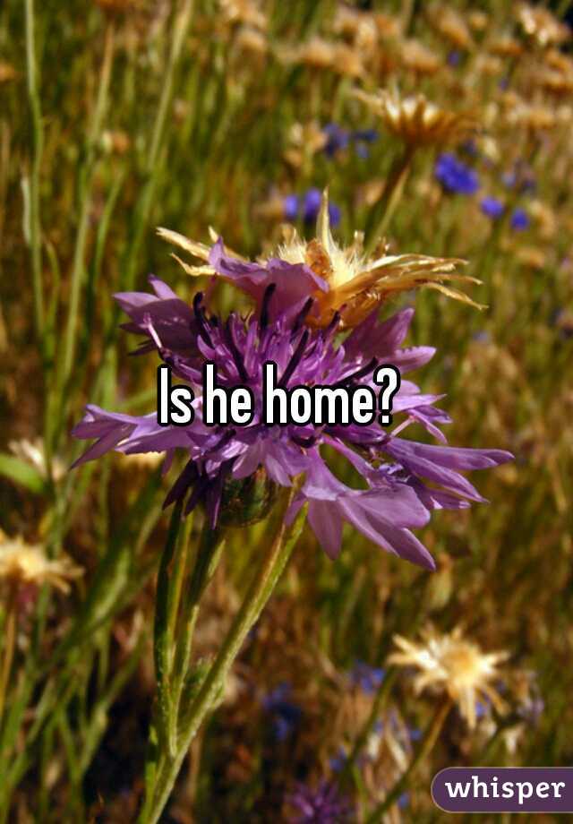 Is he home? 