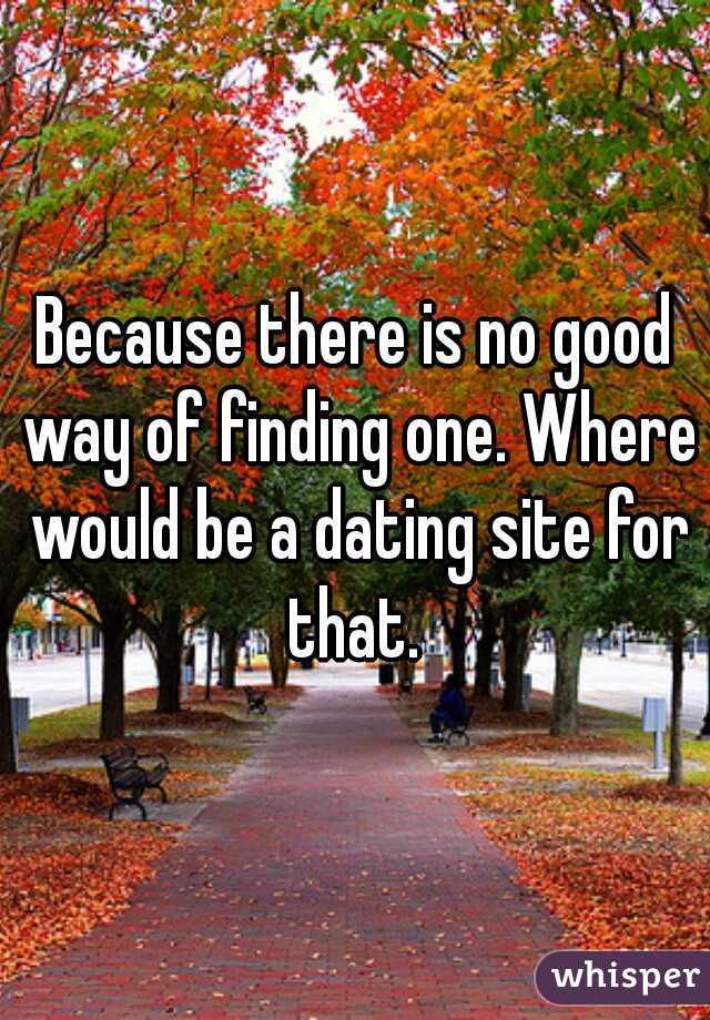 Because there is no good way of finding one. Where would be a dating site for that. 