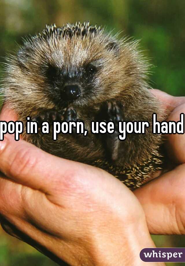 pop in a porn, use your hand