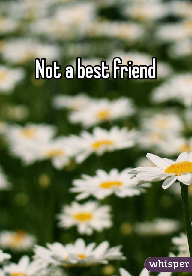 Not a best friend  