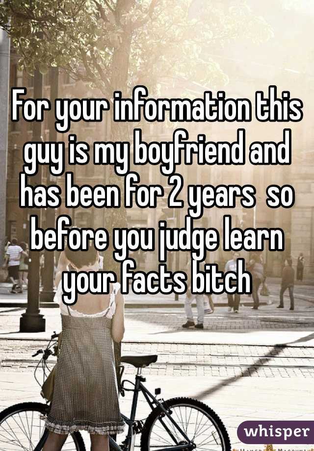 For your information this guy is my boyfriend and has been for 2 years  so before you judge learn your facts bitch 