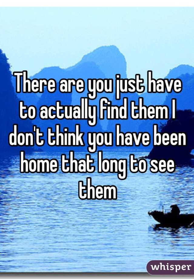 There are you just have to actually find them I don't think you have been home that long to see them 