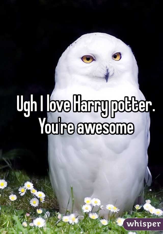 Ugh I love Harry potter. You're awesome 