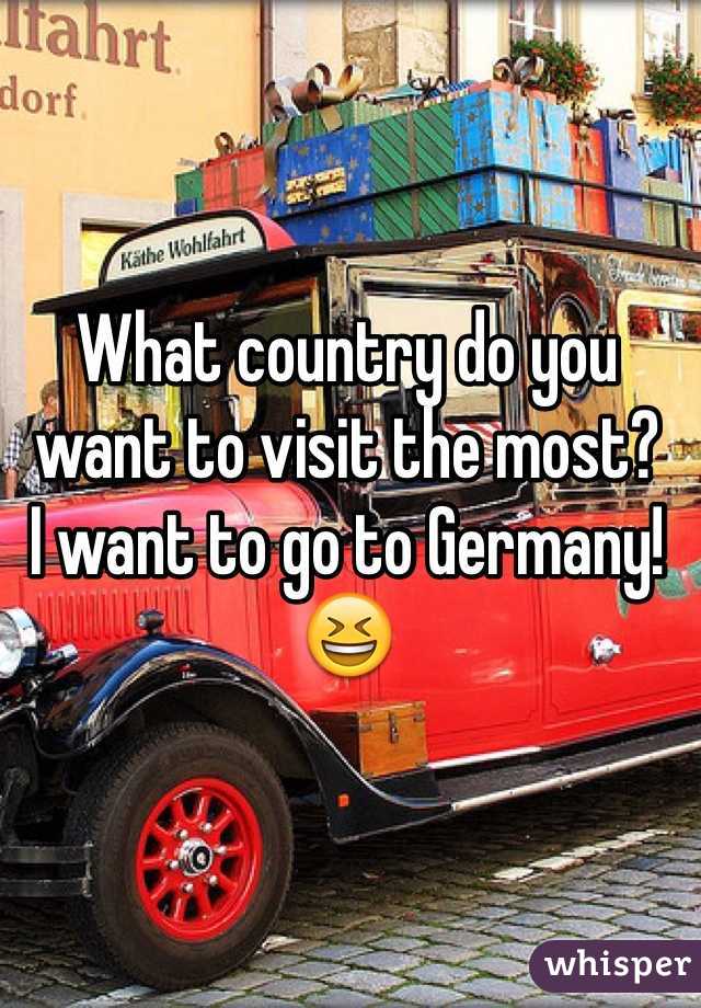 What country do you want to visit the most?
I want to go to Germany!😆