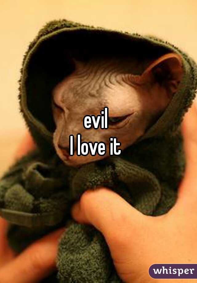 evil 
I love it 