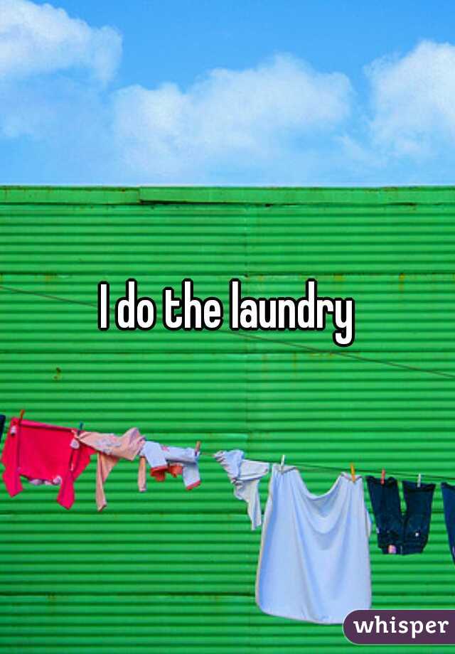 I do the laundry