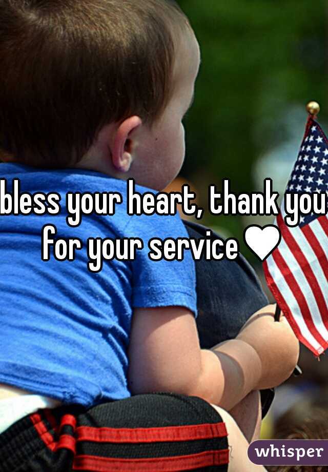 bless your heart, thank you for your service♥ 