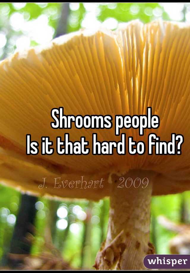 Shrooms people
Is it that hard to find?