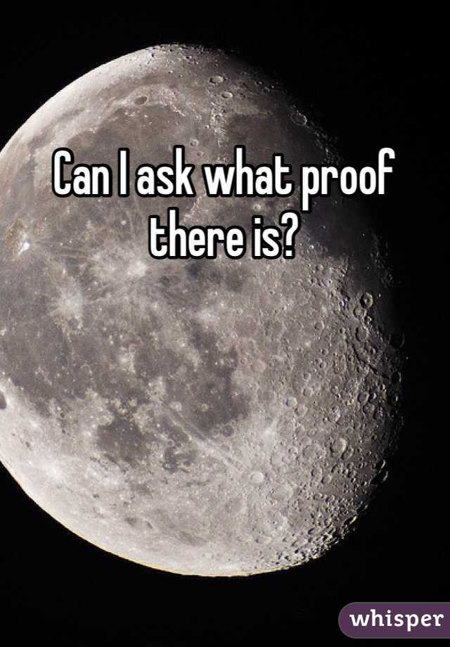 Can I ask what proof there is?