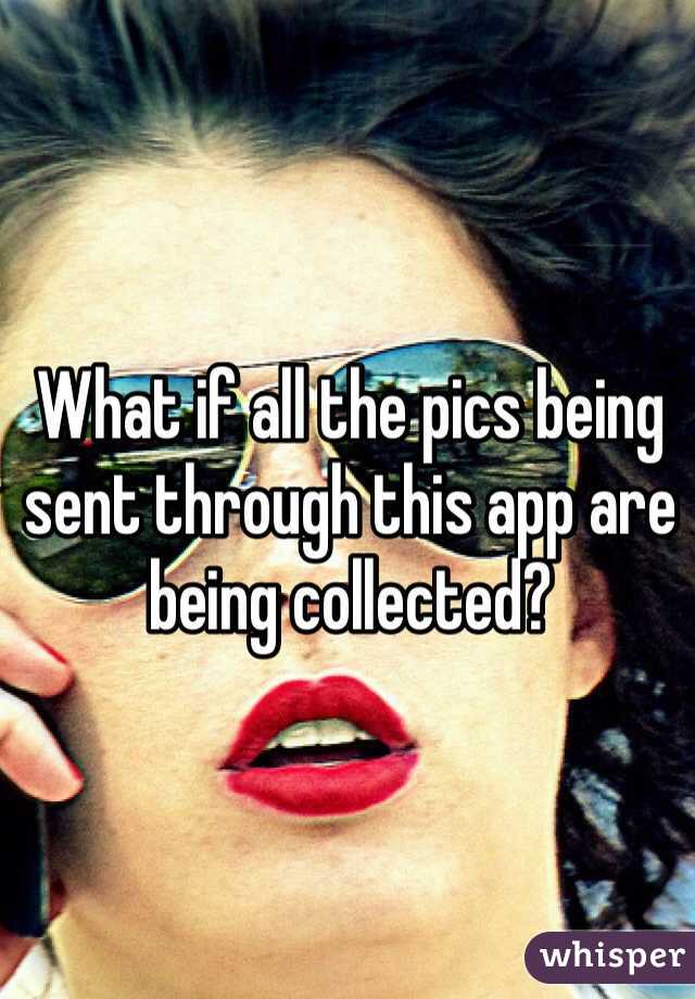 What if all the pics being sent through this app are being collected?