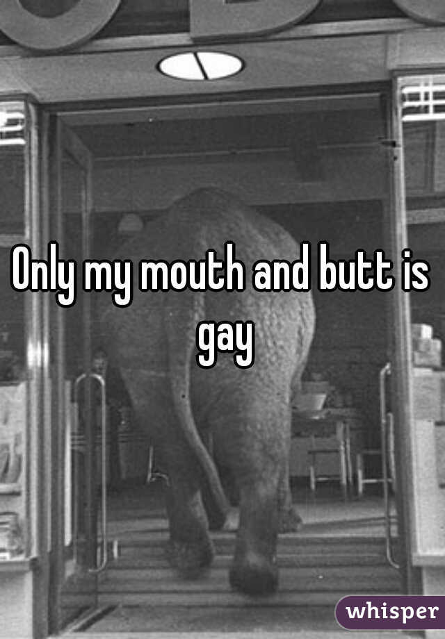 Only my mouth and butt is gay